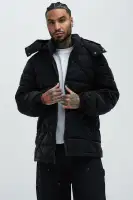 Misael Hooded Puffer(Black,S)