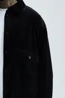 Anderson Corduroy Button Up Shirt(Black,S)