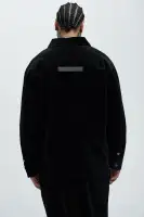 Anderson Corduroy Button Up Shirt(Black,S)