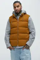 Heartbreak Puffer Vest With Hood(Mustard,S)