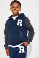 Mini Ridah Matching Pant Set (Navy,4)