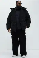 Misael Hooded Puffer(Black,S)