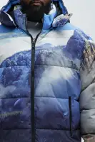 Big Sky Hooded Puffer Jacket(Blue/combo,S)