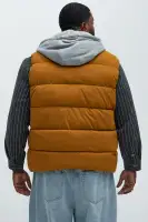 Heartbreak Puffer Vest With Hood(Mustard,S)