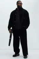 Anderson Corduroy Button Up Shirt(Black,S)