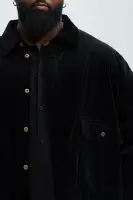 Anderson Corduroy Button Up Shirt(Black,S)