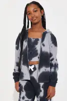 Mini Unforgiven Tie Dye 3-Piece Pant Set(Black/combo,4)