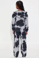 Mini Unforgiven Tie Dye 3-Piece Pant Set(Black/combo,4)