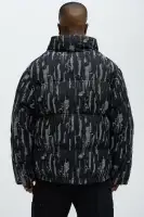 Keith Distressed Tapestry Puffer(Black,S)