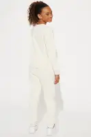 Mini Stitch Crew Neck Jogger Set(Ivory,XS (4/5))