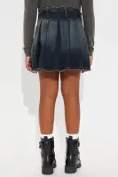 Mini Yazlin Pleated Denim Mini Skirt(Dark Wash,4/5)