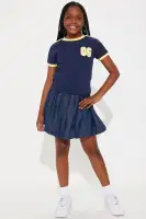 Mini Keeping Score Skirt Set
