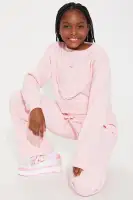 Mini Sweetheart Fleece Sweatsuit Set(Pink,4/5)
