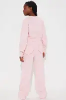 Mini Sweetheart Fleece Sweatsuit Set(Pink,4/5)