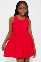 Mini Valentine Twill Mini Dress(Red,7/8)