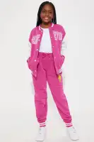 Mini Whatever Forever Jogger Set(Fuchsia,S)