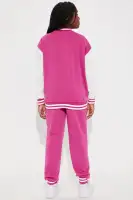 Mini Whatever Forever Jogger Set(Fuchsia,S)