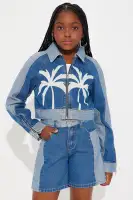 Mini Under A Palm Tree Short Set(Denim,4/5)