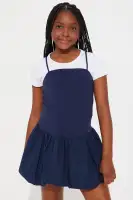 Mini Tessa Bubble Hem Dress(Navy,4/5)