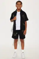 Mini Berries And Blooms Embroidered Shorts