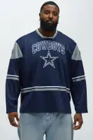 Cowboys Hat Trick Hockey Top(White/Blue,S)
