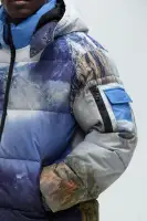 Big Sky Hooded Puffer Jacket(Blue/combo,S)
