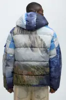 Big Sky Hooded Puffer Jacket(Blue/combo,S)