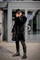 Cole Long Fur Coat(Black,S)