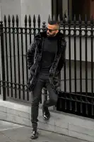 Cole Long Fur Coat(Black,S)