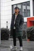 Jaden Long Puffer Jacket(Black,S)
