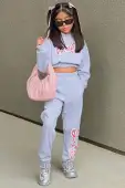 Mini Barbie Girl Fleece Jogger Set