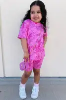 Mini Chelsea Biker Short Set(Magenta,2)