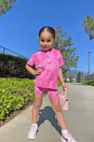 Mini Chelsea Biker Short Set(Magenta,2)