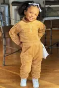 Mini Cozy Pant Set(Camel,2)