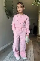 Mini Sweetheart Fleece Sweatsuit Set(Pink,4/5)