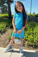 Mini Touch Of Rhinestones Short Sleeve Dress